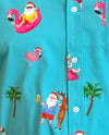 Tropical Santa Unisex Button Up