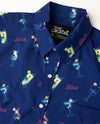 Vacation Cocktails NAVY Unisex Button Up