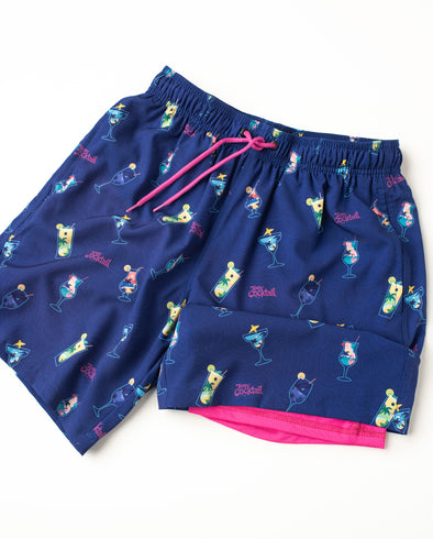 Vacation Cocktails Hybrid Swim Shorts