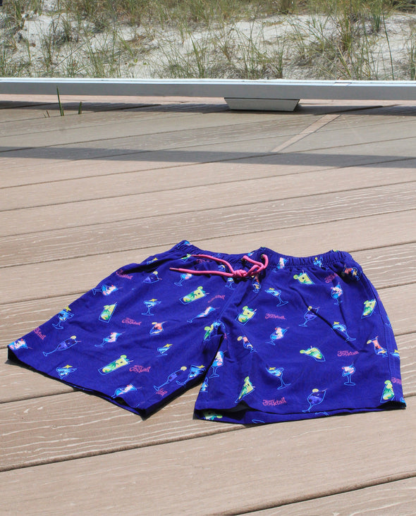 Vacation Cocktails Hybrid Swim Shorts