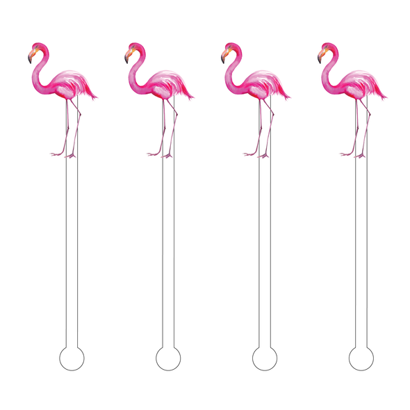 Flamingo Acrylic Stir Stick Set