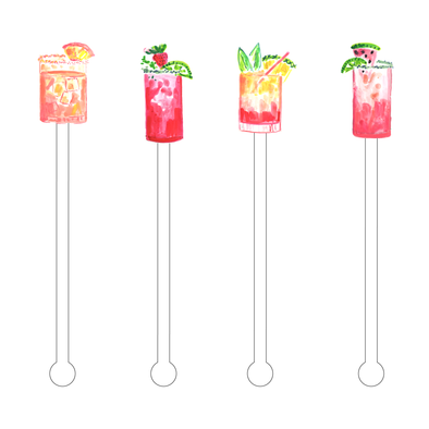 Tropical Quenchers Acrylic Stir Stick Set