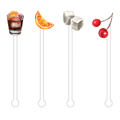 Call Me Old Fashioned Acrylic Stir Stick Combo Set