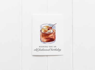 Old Fashioned Birthday Bourbon Greeting Card