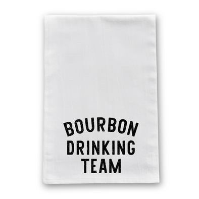 Bourbon Drinking Team Tea Towel