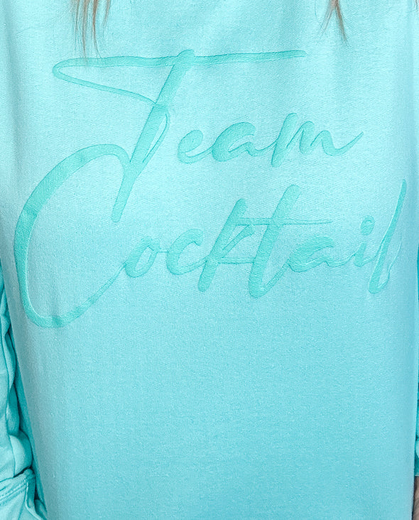 TEAM COCKTAIL Script Puff-Print Logo Fleece