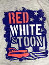 Red, White & 'Toon Ladies Flowy Tank