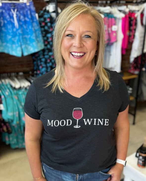 Mood Wine Ladies Triblend Vneck Tee