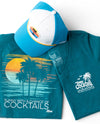 Sunny, Chance of Cocktails Ladies Triblend V-neck T-Shirt