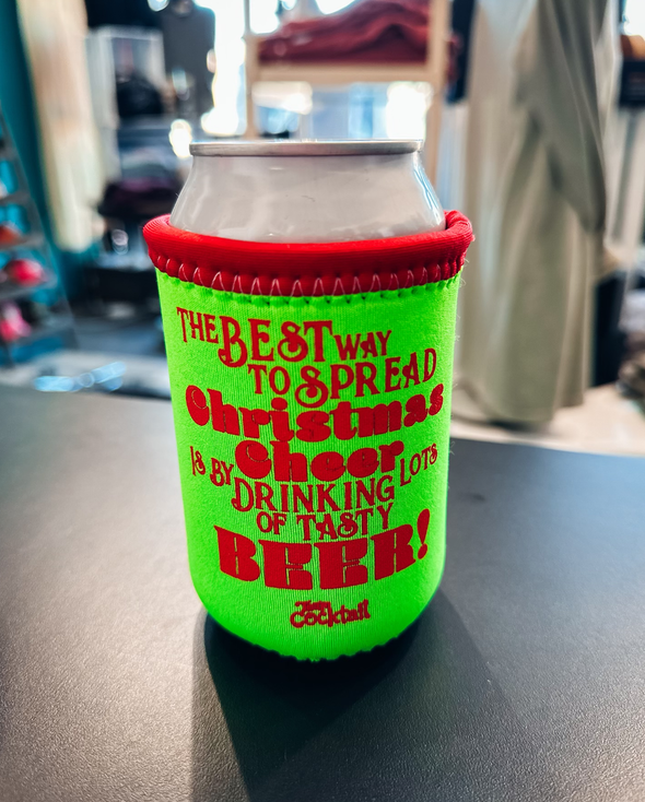 Christmas Cheer & Tasty Beer Neoprene Stitched Boozie