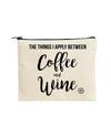 Large Make Up Pouch - Coffee & Wine