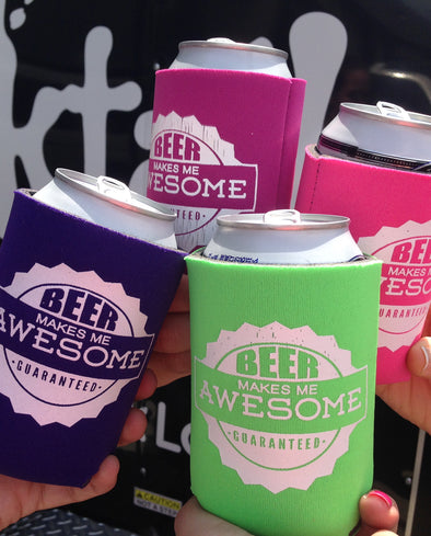 Beer Makes Me Awesome Collapsible Boozie