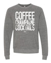 Coffee Champagne Cocktails Unisex Sweatshirt