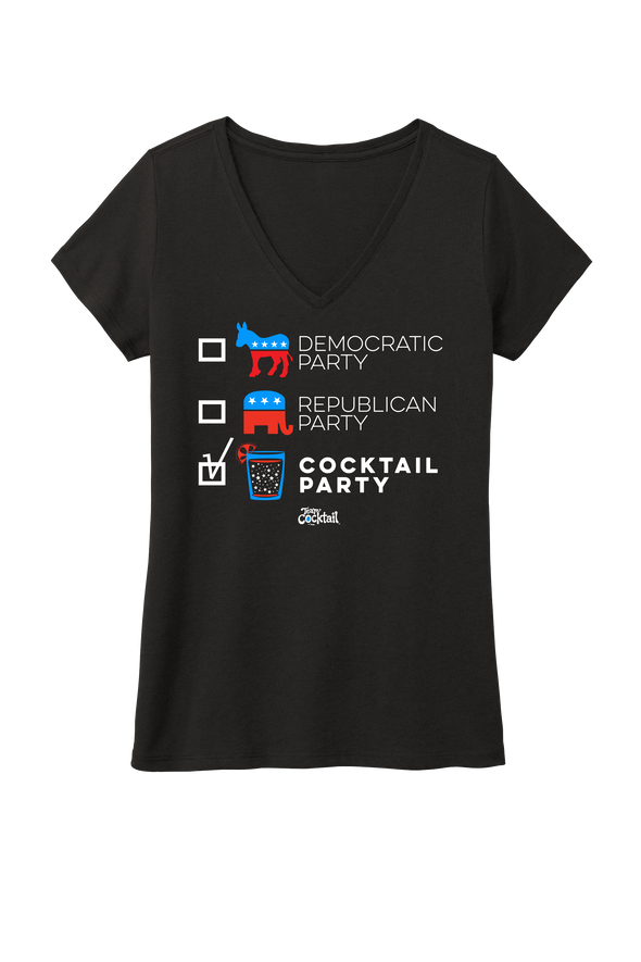 COCKTAIL PARTY Ladies Vneck Tee