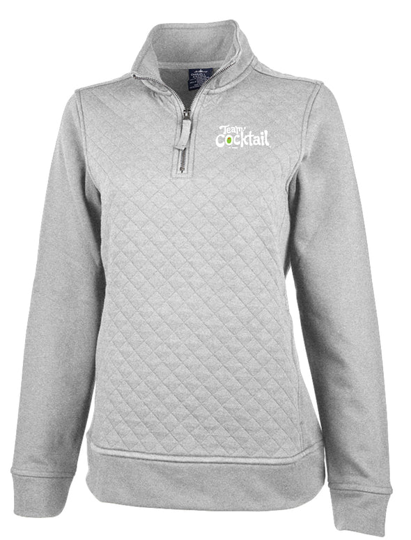 Team Cocktail Logo Quilted 1/4 Zip Pullover (Ladies)