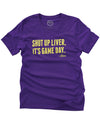 Shut Up Liver, It's Game Day! Purple/Gold (Unisex Tee)