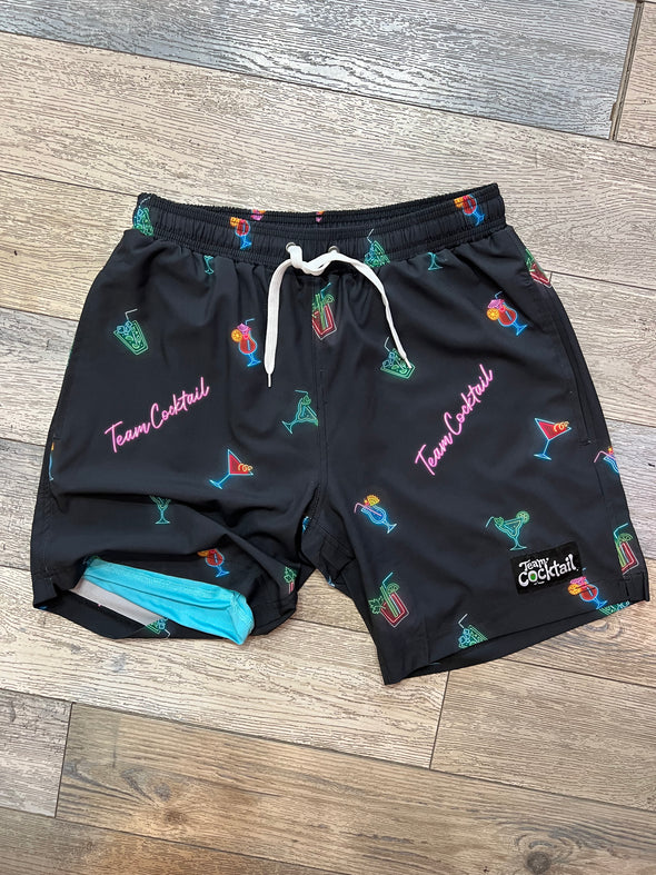 Neon Poolbar Unisex Hybrid Swim Shorts