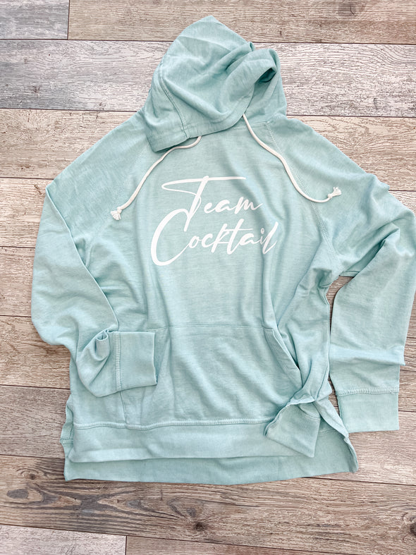 Aqua Lightweight Split Hoodie