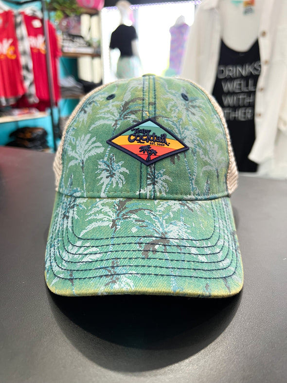 Team Cocktail Sunset Patch Palms Trucker Hat