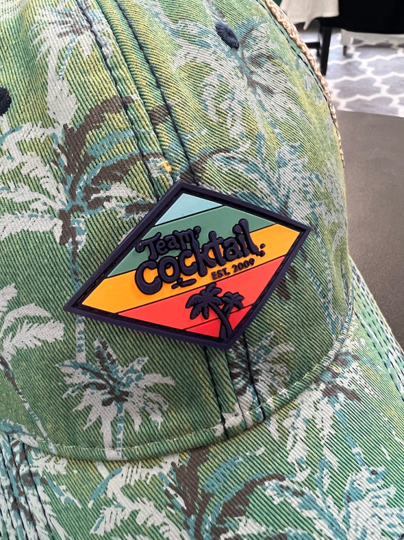 Team Cocktail Sunset Patch Palms Trucker Hat