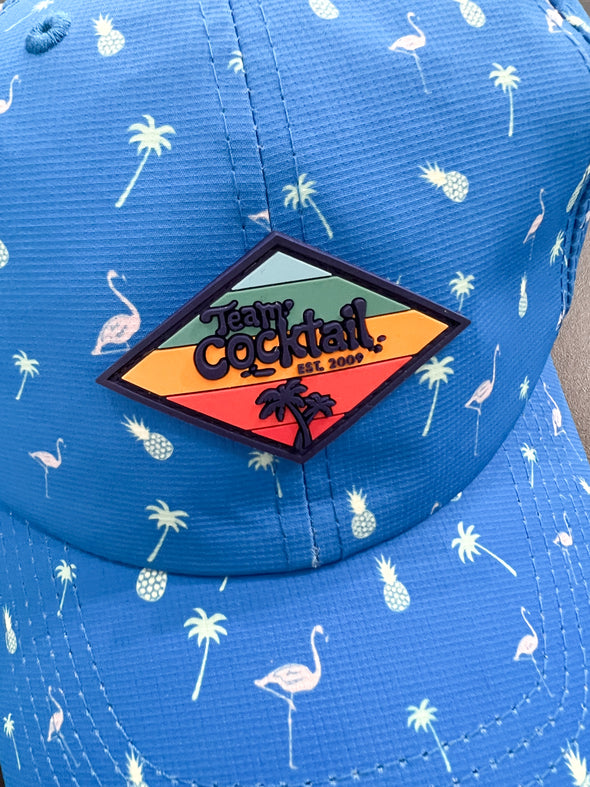 Team Cocktail Sunset Patch Tropical Performance Hat