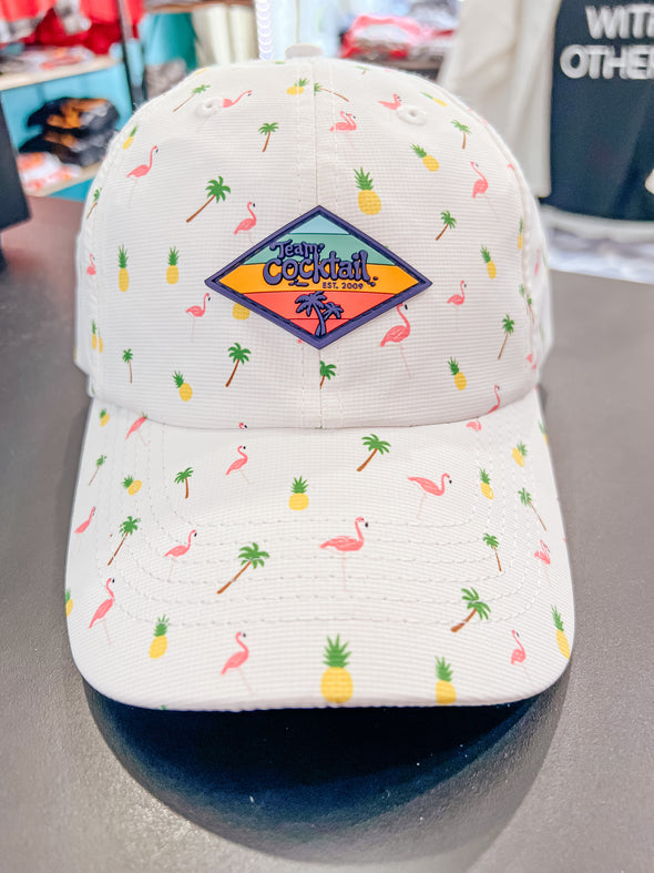 Team Cocktail Sunset Patch Tropical Performance Hat