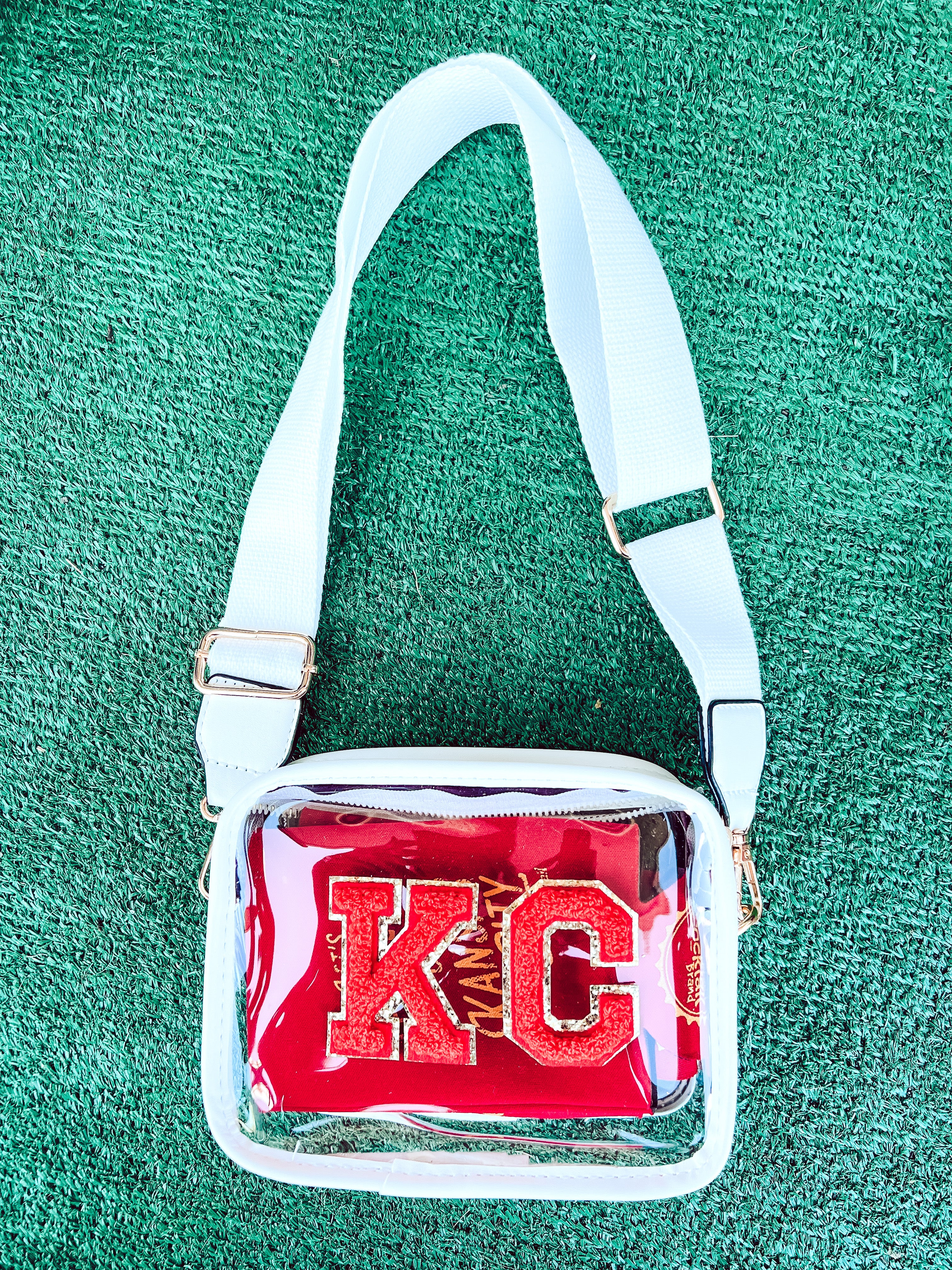 Kansas City Chiefs White Stadium Approved 12x12x6 Tote Clear Bag