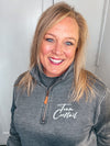 Team Cocktail Casual 1/4 Zip Pullover (Ladies-CHARCOAL)