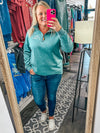 Team Cocktail Casual 1/4 Zip Pullover (Ladies-TEAL)