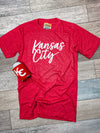 Kansas City Script Red Unisex Tee