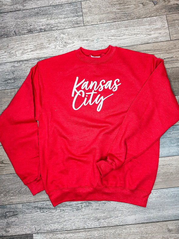Kansas City Script Champion Crewneck Sweatshirt