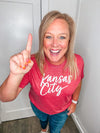 Kansas City Script Red Unisex Tee