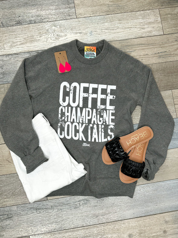 Coffee Champagne Cocktails Unisex Sweatshirt