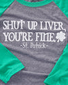 St. Patrick - Shut Up Liver Unisex Baseball Tee