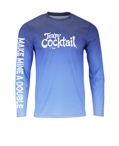 Make Mine A Double Logo Performance Long-sleeve Tee Unisex (NAVY)