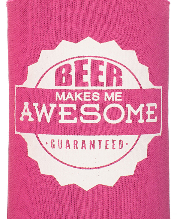 Beer Makes Me Awesome Collapsible Boozie