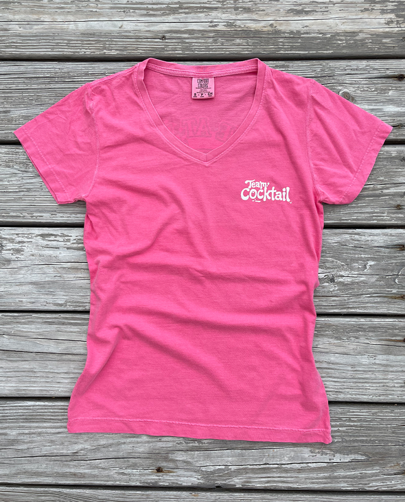 Serve At Your Own Risk Ladies V-neck Tee