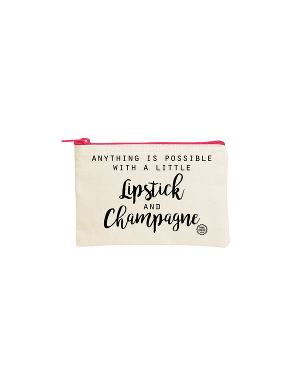 Small Pouch - Lipstick & Champagne