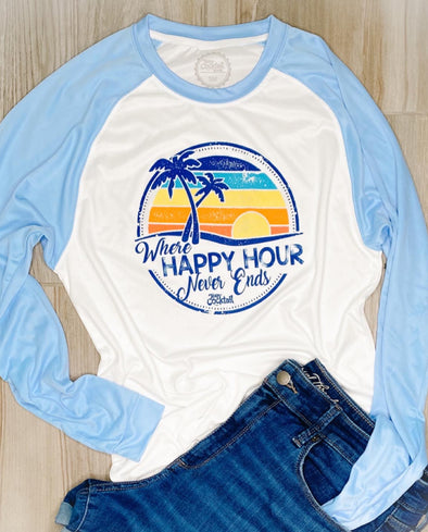 Sunset Happy Hour Unisex Performance Long-sleeve Tee