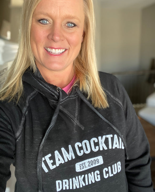 Team Cocktail Drinking Club Distressed Hoodie (Unisex)