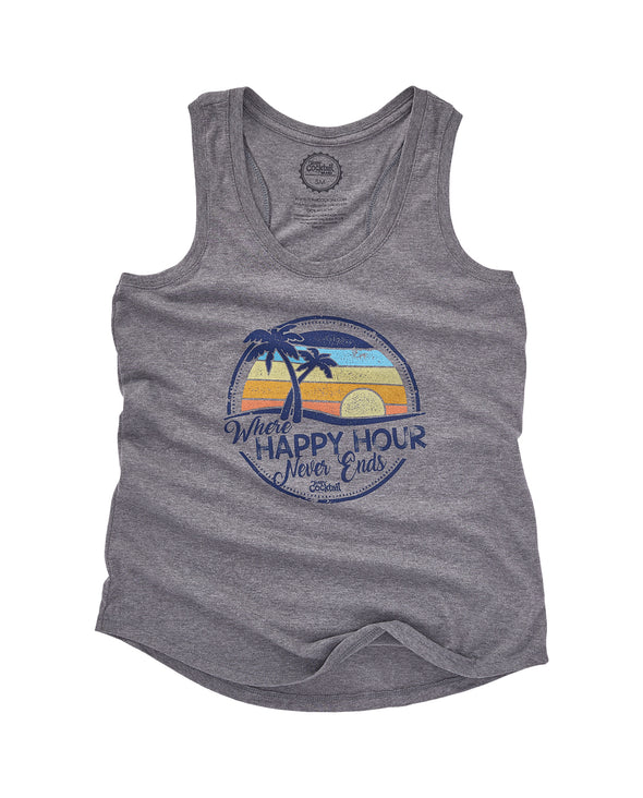 Sunset Happy Hour Ladies Triblend Tank