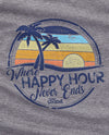 Sunset Happy Hour Ladies Triblend Tank