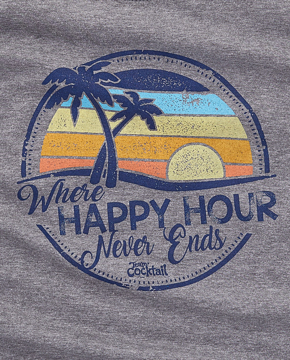Sunset Happy Hour Ladies Triblend Tank