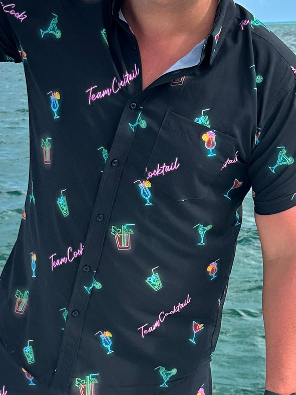 Neon Poolbar Unisex Button Up